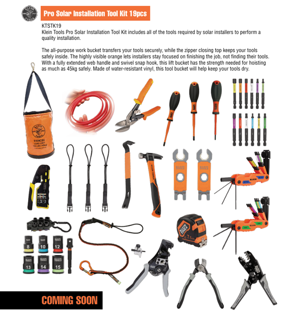KTSTK19 Pro Solar Kit Klein Tools 19 piece