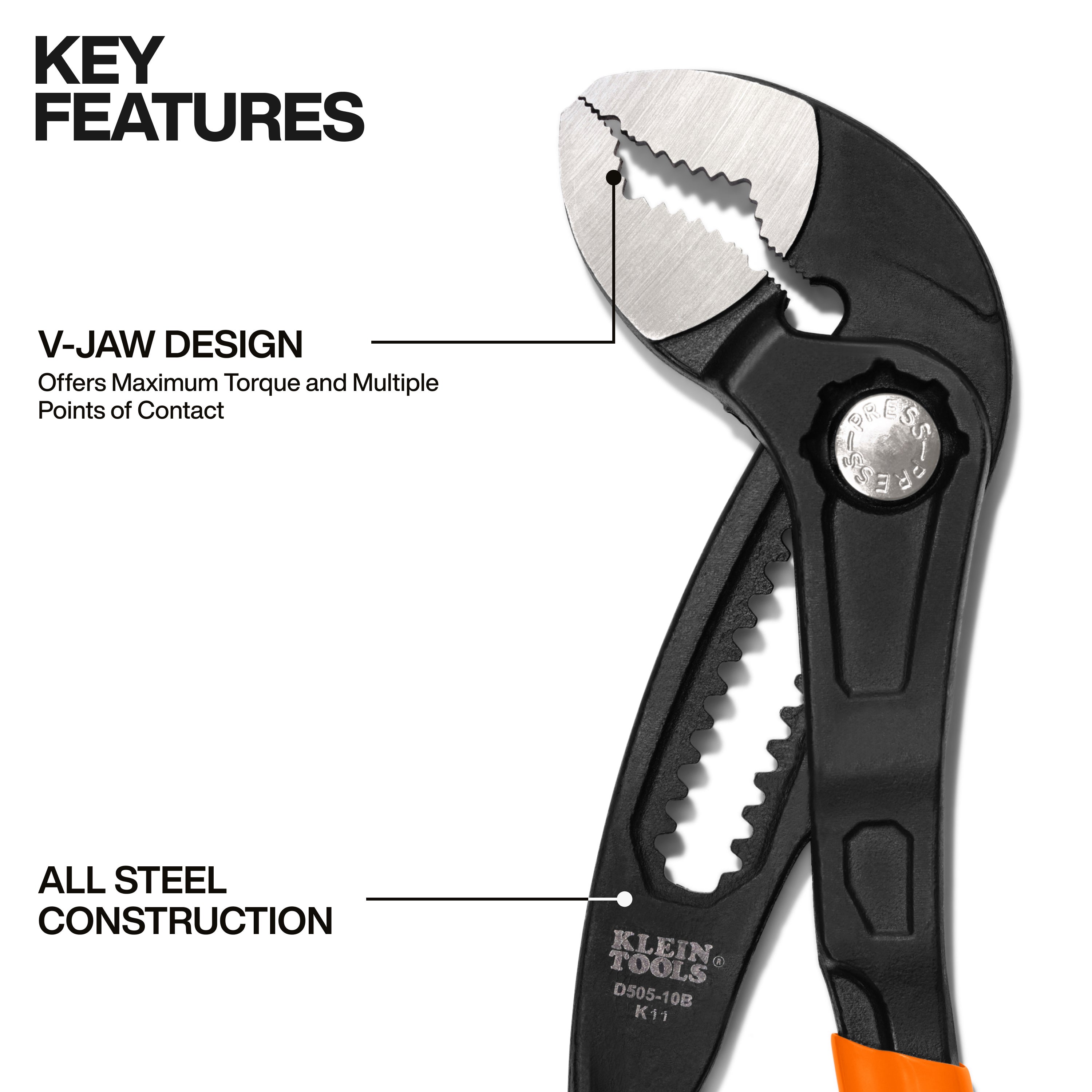 Klein Tools Quick-Adjust Klaw™ Pump Pliers