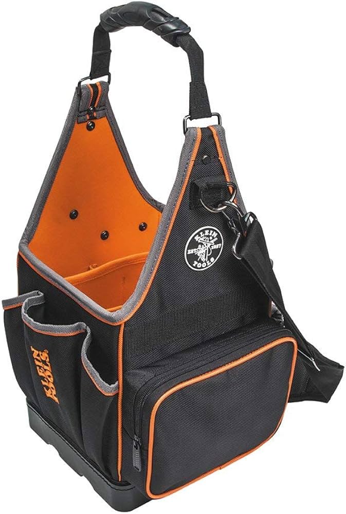 A black and orange bag</p>
<p>Description automatically generated