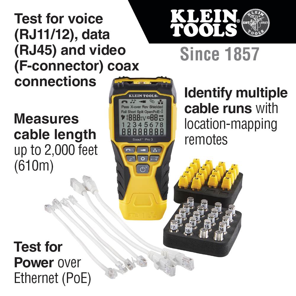 Scout™ Pro 3 Tester with Locator Remote Kit - VDV501-852 | Klein Tools
