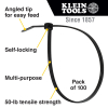 450200 Cable Ties, Zip Ties, 23 kg Tensile Strength, 20 cm, Black Image 1