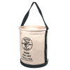 5109P Canvas Bucket, Wide Straight Walls with Pocket, Moulded Bottom, 30.5 cm Image