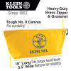 5539LYEL Zippered Bag, Large Canvas Tool Pouch, 45.7 cm, Yellow Image 1