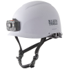 60146 Safety Helmet, Non-Vented, Class E with Rechargeable Headlamp, White Image