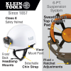 60146 Safety Helmet, Non-Vented, Class E with Rechargeable Headlamp, White Image 1