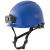 60148 Safety Helmet, Non-Vented, Class E with Rechargeable Headlamp, Blue Image