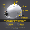 60150 Safety Helmet, Vented, Class C with Rechargeable Headlamp, White Image 2