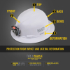 60249 Hard Hat, Non-Vented, Full Brim Style, Blue Image 2