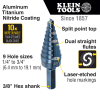 KTSB03 9-Step Drill Bit, 3/8-Inch Hex, Double Straight Flute, 0.6 to 1.9 cm Image 1