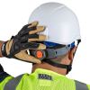 60146 Safety Helmet, Non-Vented, Class E with Rechargeable Headlamp, White Image 11