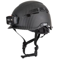 60517 Safety Helmet, Premium KARBN™ Pattern, Vented, Class C, Headlamp Image 