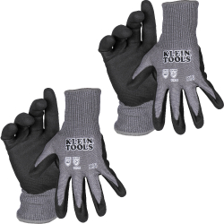 60583 Knit Dipped Gloves, Cut Level A2, Touchscreen, Small, 2-Pair Image 